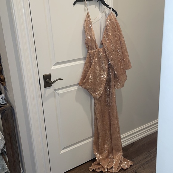 Jessica Bara rose gold gown - Picture 3 of 7